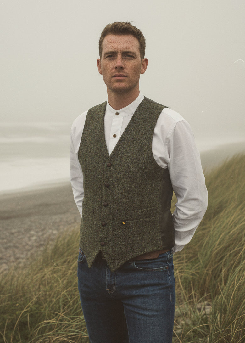 Donegal Tweed Green Vest