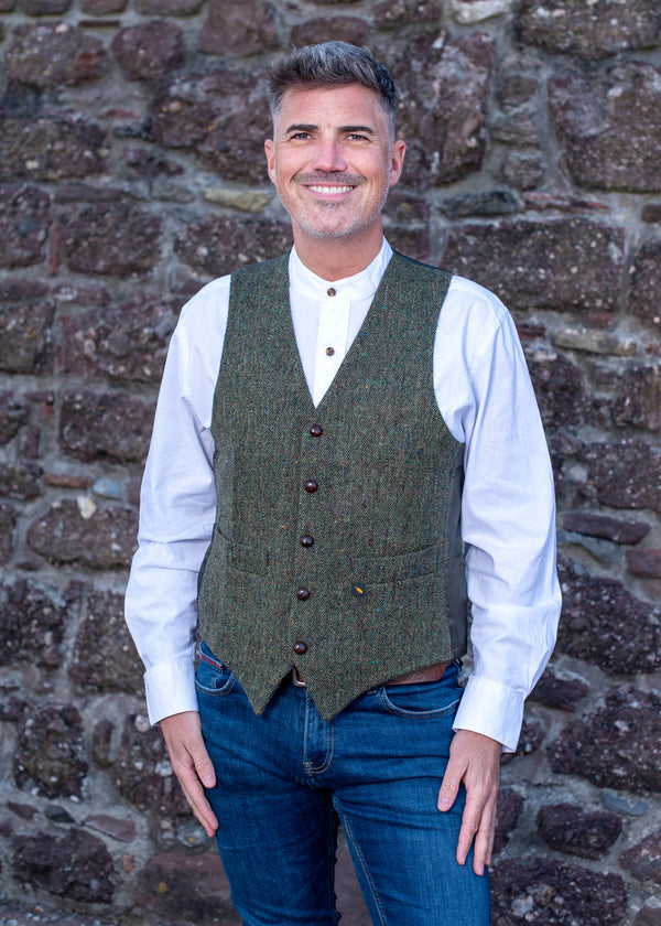 Donegal Tweed Green Vest