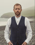 Donegal Tweed Navy Waistcoat | Hatman