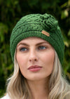 Aran Trellis Green Flower Hat