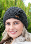 Aran Trellis Flower Charcoal Hat