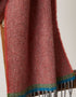 Foxford Lambswool Scarf | Terracotta Herringbone