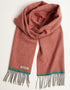 Foxford Lambswool Scarf | Terracotta Herringbone