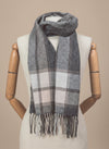 Foxford Grey Check Boarder Scarf