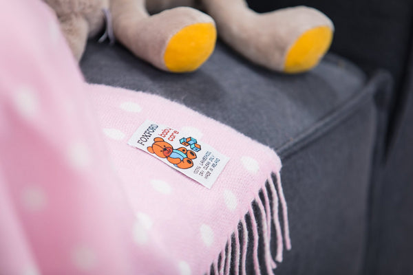 Foxford Pink Spot Baby Blanket - Skellig Gift Store