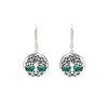 Green Malachite Sterling Silver Tree of Life Earrings