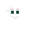 Green Malachite Trinity Knot Sterling Silver Earrings