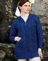 Aran Galway Cardigan With Celtic Knot Zipper | Blue