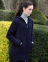 Aran Galway Cardigan With Celtic Knot Zipper | Navy