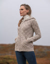 Skellig Aran Zip Cardigan With Hood