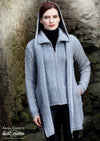 Aran Crafts Grey Hooded Zip Coat
