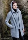 Aran Crafts Grey Hooded Zip Coat