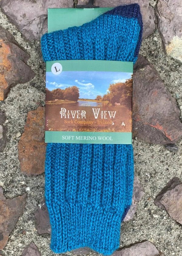 Blue Olive Navy Merino Wool Socks