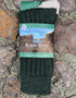 Bottle Green Irish Merino Wool Socks | Women's