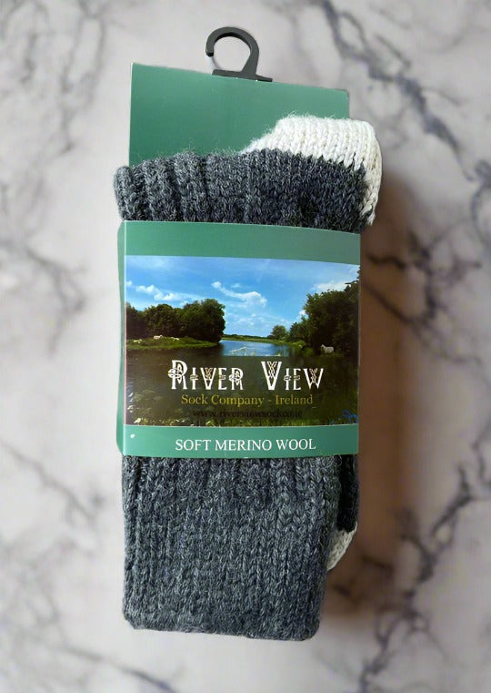 Charcoal Irish Merino Wool Socks | Women's