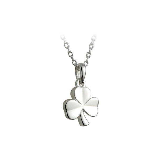 Kids Silver Shamrock Pendant