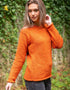 Ladies Roll Neck Sweater - Orange