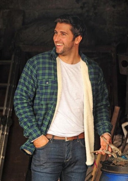 Fleece Lined Green Tartan Blackwatch Shirt