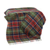 John Hanly Large Loden Navy Claret Blanket