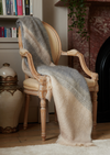 Foxford Gray Cream Mohair Blanket