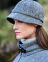 Mucros Grey Herringbone Flapper Hat