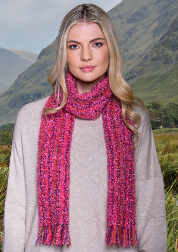 Mucros Mohair Scarf Magenta