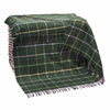John Hanly Large Lambswool Throw Green Windowpane