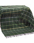 John Hanly Large Lambswool Throw | Green Windowpane