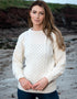 Oversized Lightweight Aran Sweater | Natural