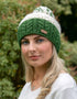 Wool Bobble Hat Green