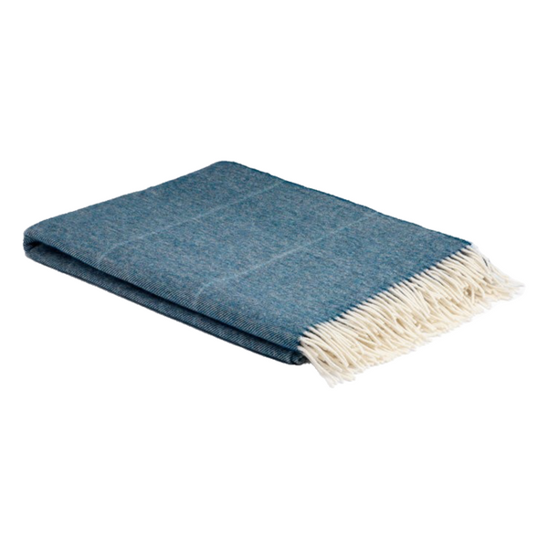 Mcnutt Petrol Blue Alpaca Blanket Throw