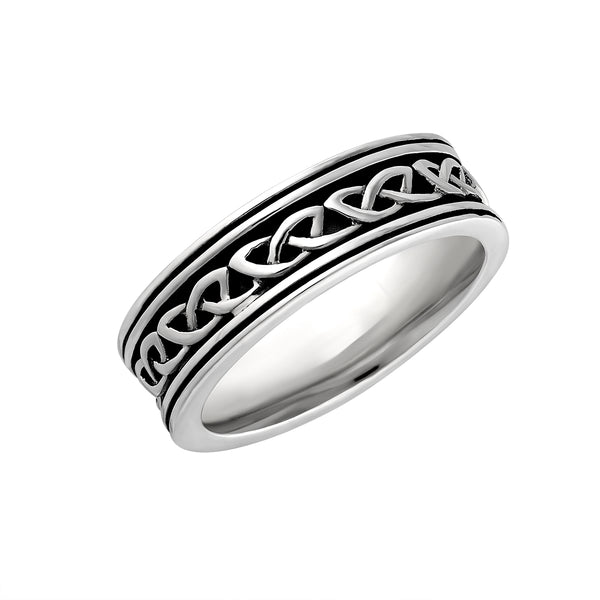 Solvar Ladies Celtic Silver Band s21072