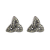 Solvar Marcasite Stud Trinity Earrings s33096
