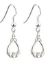Boucles d'oreilles Claddagh Trinity en argent