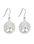 Silver Tree Of Life Drop Earrings