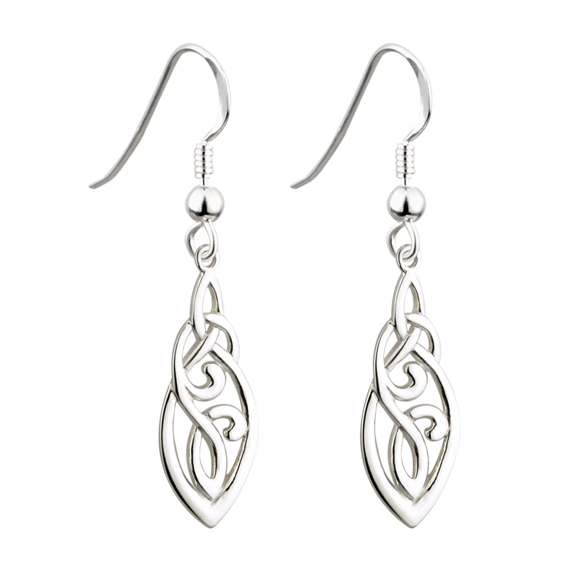 Solvar Silver Celtic Design Earrings s33424