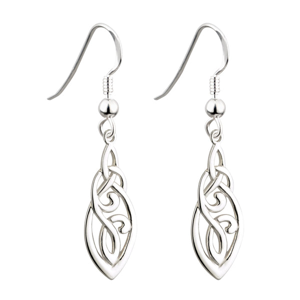 Solvar Silver Celtic Design Earrings s33424