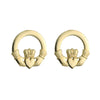 14K Gold Small Claddagh Stud Earrings