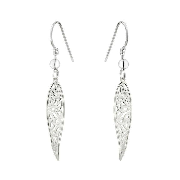 Solvar Sterling Silver Trinity Drop Earrings s33919