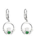 Silver Drop Claddagh Earrings