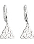 Silver Trinity Drop Earrings