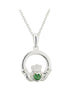 Silver Crystal Claddagh Pendant