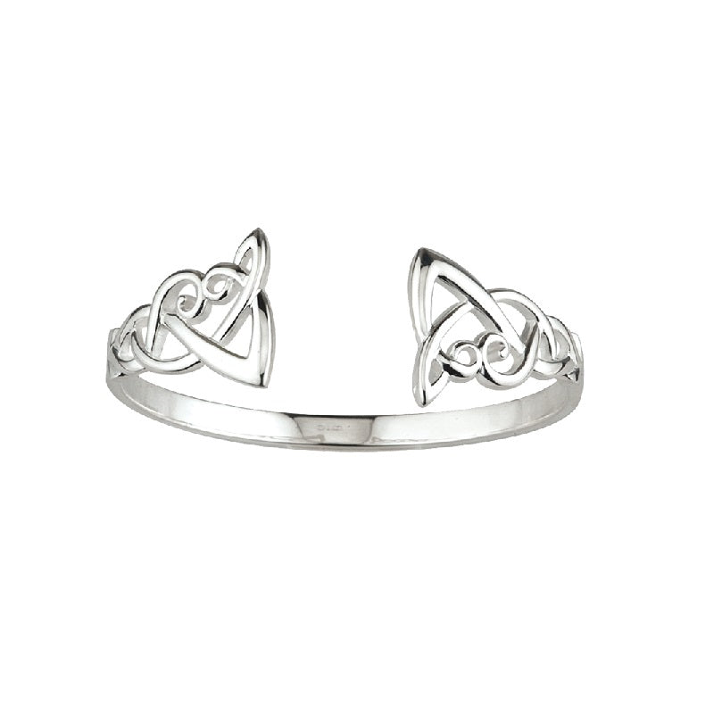 SILVER CELTIC FRONT BANGLE