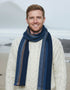 Mucros Donegal Scarf | Denim Blue Herringbone