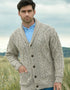 Aran Crafts Button Cardigan | Oatmeal