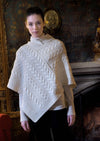 Natural Wool Aran Irish Poncho