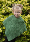 Kid's Aran Poncho | Marl Green
