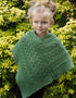 Kid's Aran Poncho | Green