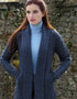 Herringbone Edge to Edge Aran Cardigan | Mallard