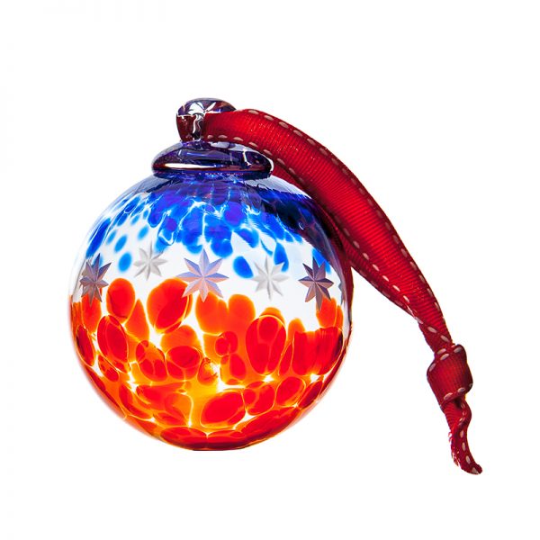 Irish Glass Stars & Stripes Bauble